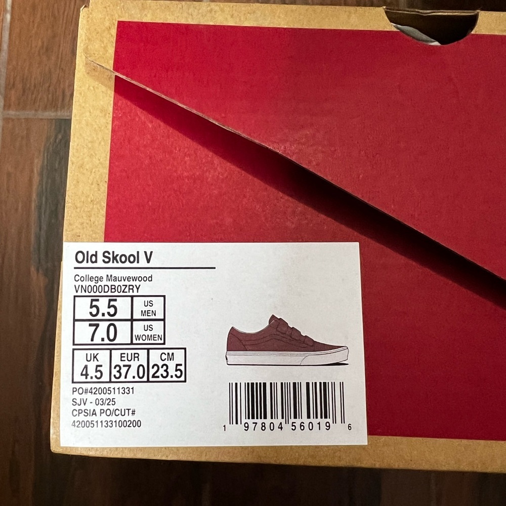 Vans Old Skool V pink trainers Women’s Size 7 - Picture 5 of 5